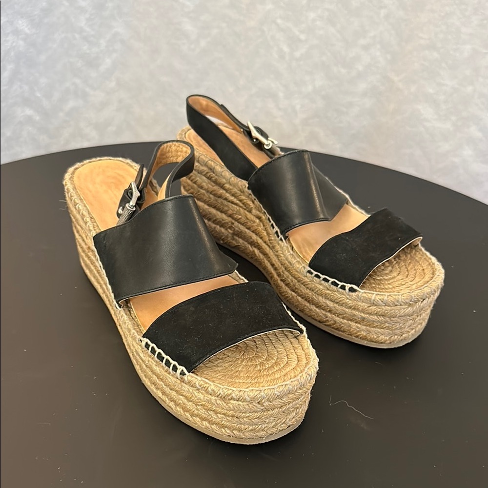 Rag & Bone Black Espadrille Platform Sandals